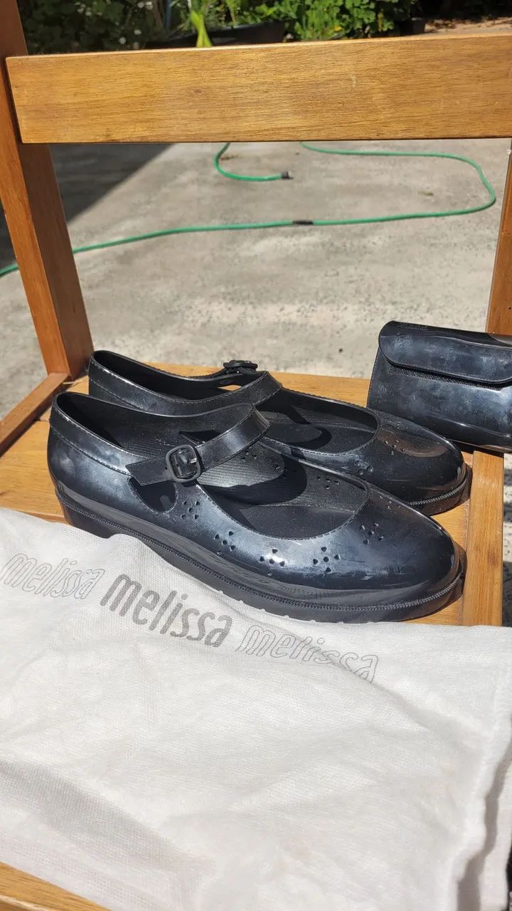 Sapato melissa Tam 38 kit bolsa + cinto 