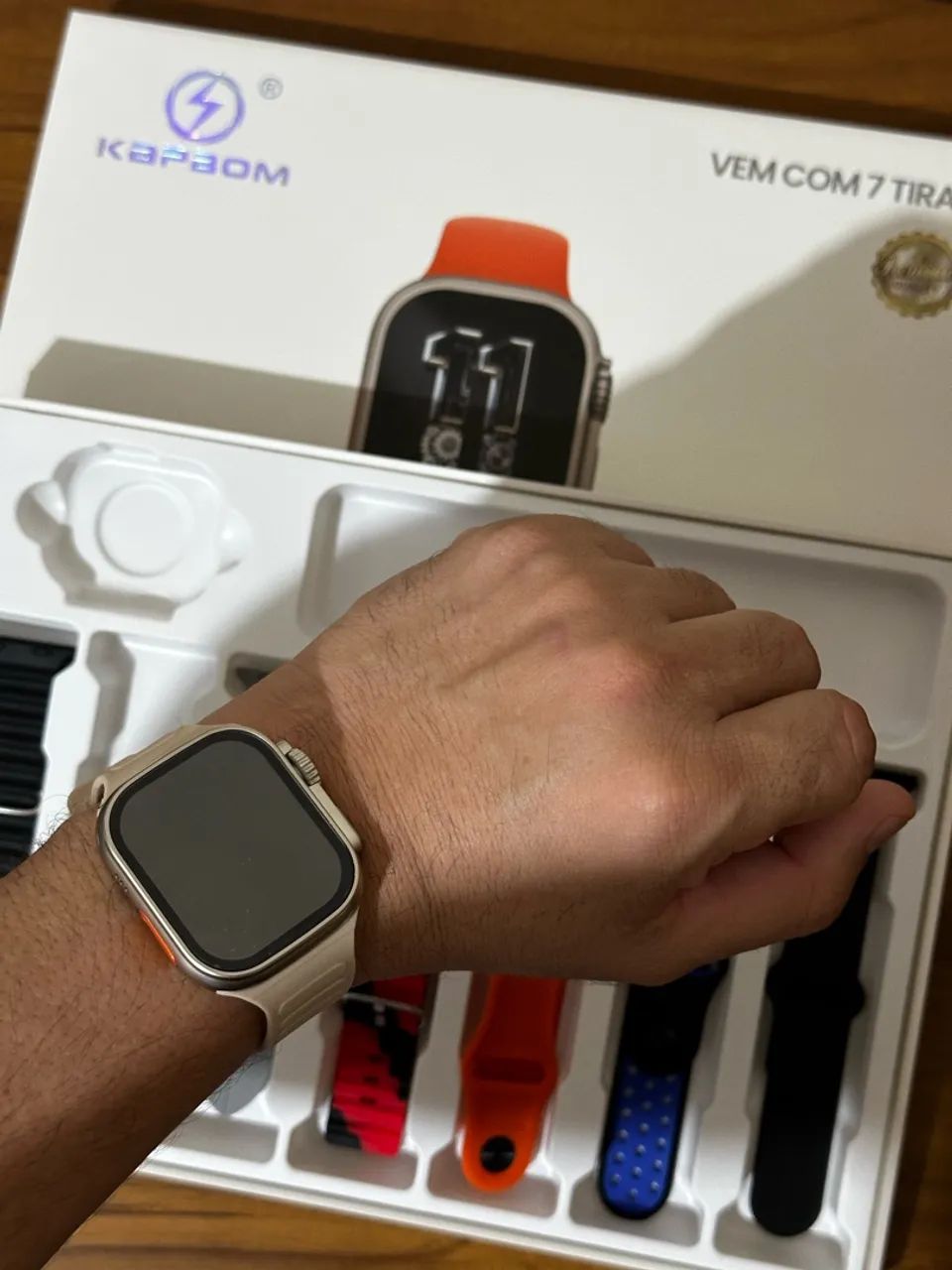     Smartwatch Kapbom KA-9972 com 7 Pulseiras - Foto 2