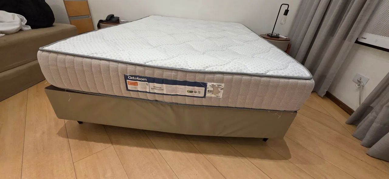 Cama box casal com colchão Ortobom - Foto 5