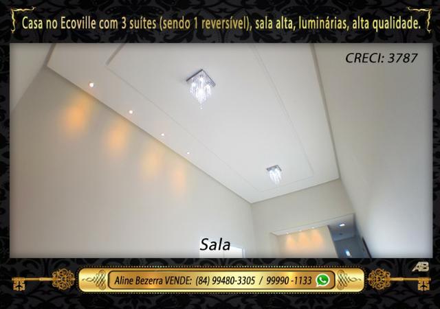 Financia, casa com 3 suítes no Ecoville, sombra, alta qualidade, venha conhecer - Foto 3