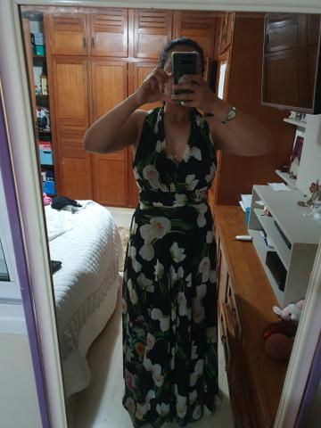 Vestido longo estampado