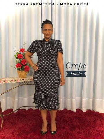 Vestido Crepe Seda Fluido - Foto 4