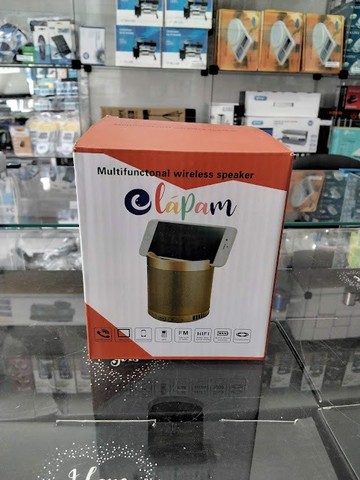 Caixa de som Bluetooth usb SD Aux MP3 com suporte para celular 