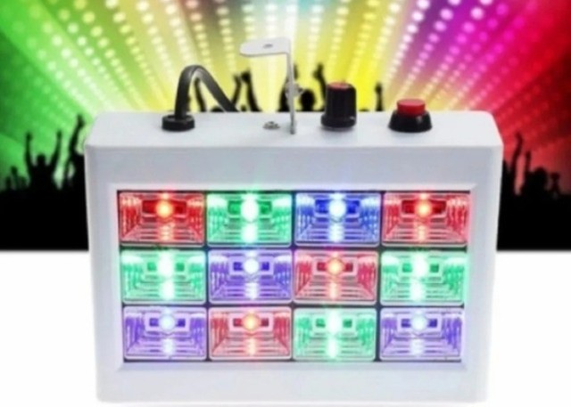 Estrobo Refletor Holofote RGB 12 LEDs 15w Dj - Foto 3