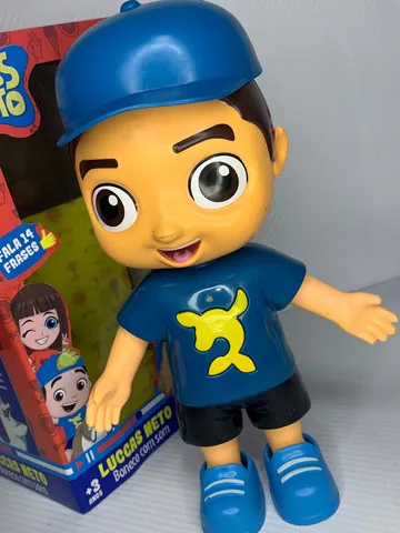 Boneco Infantil Gigante Luccas Neto Aventureiro Articulado 45cm