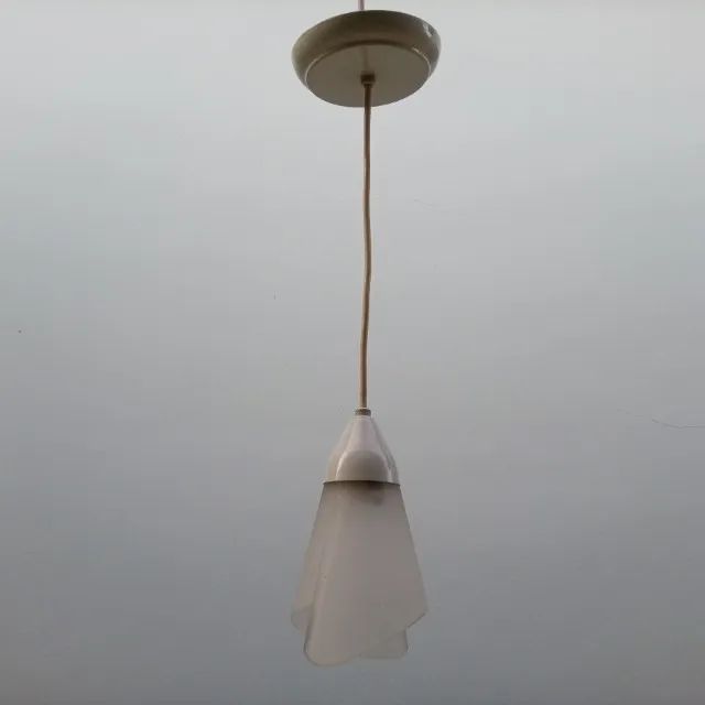 Lustre de Vidro Pendente Cor Branco