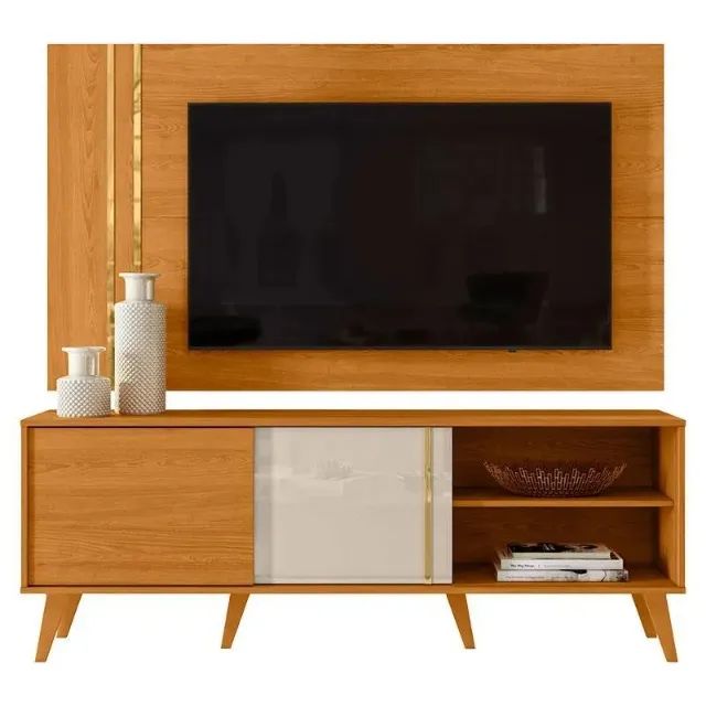 Conjunto rack com painel cronos para tv ate 65 polegadas