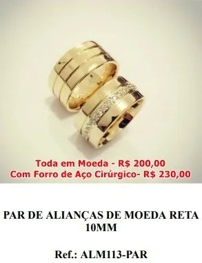 Aliancas de moedas personalizadas e Aliancas de prata - Foto 2