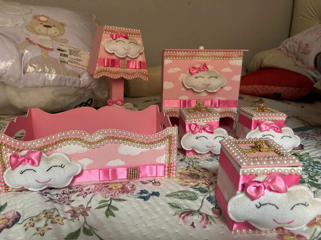 Kit Decoração Quarto Infantil Nuvem - Foto 6