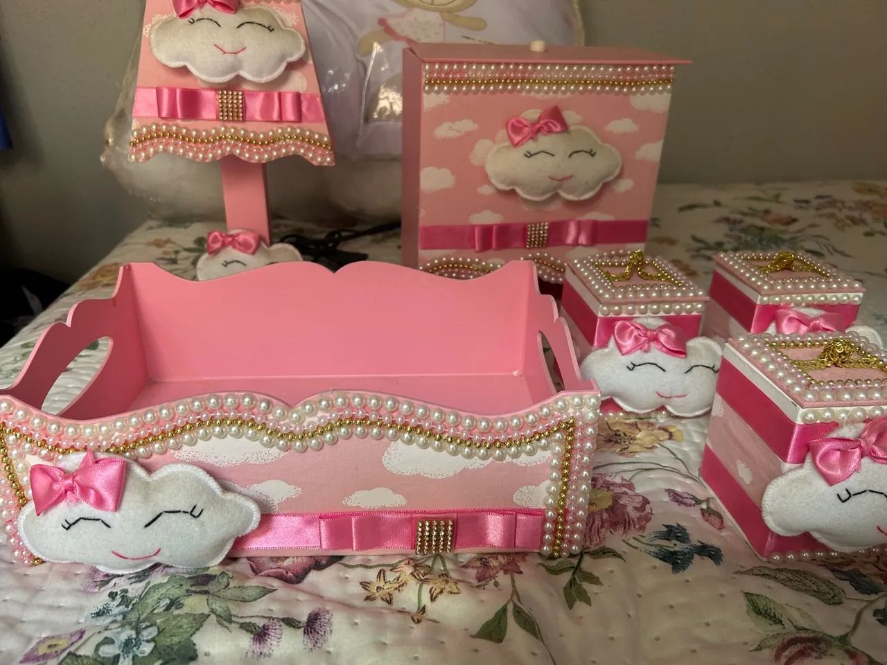 Kit Decoração Quarto Infantil Nuvem - Foto 4