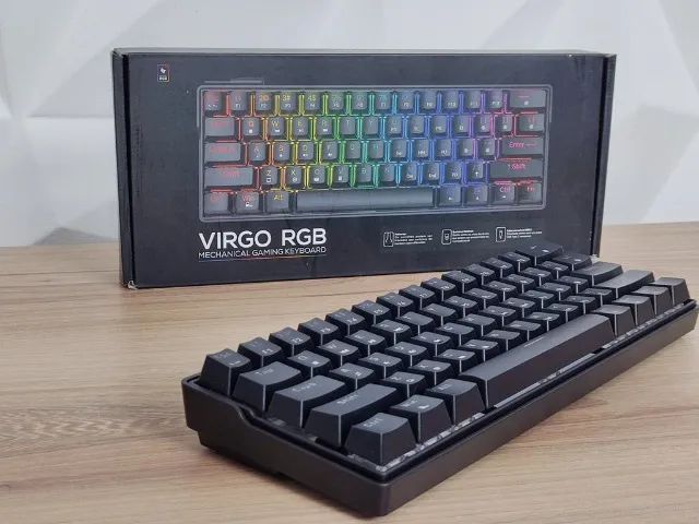 Teclado Mecânico Pichau Virgo RGB, ANSI, Switch Gateron Vermelho, Preto, PGK-VRG-BL01 - Foto 4