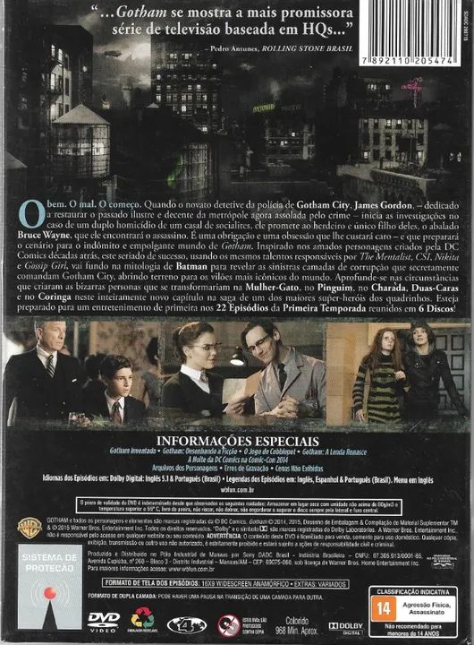 Dvd Gothan 1 e 2 Temporadas originais - Foto 2