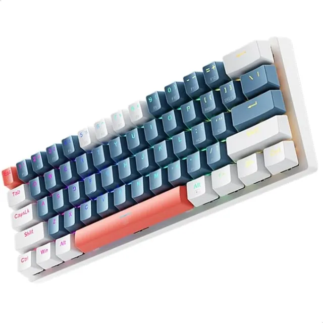 [Novo] Machenike K500-B61 Mini Teclado Mecânico Formato 60% com Fio, Teclas Removíveis