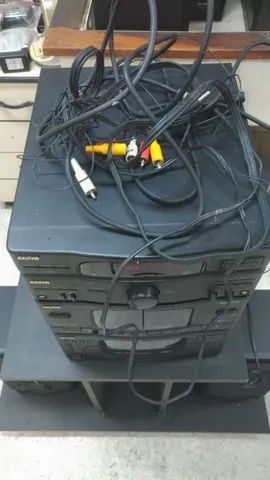 Aparelho de Som Sanyo, com tocadiscos, completo, perfeito estado. E outros. - Foto 4