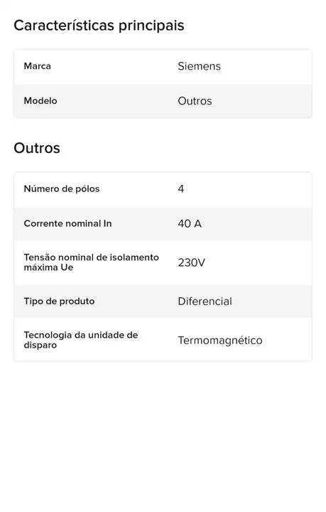 Oferta, Disjuntor Diferencial Residual DR Siemens - Foto 2
