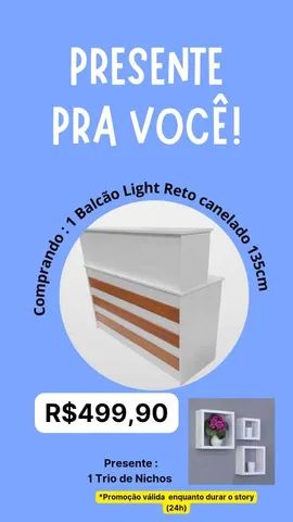 balcão reto canelado light 135 - Foto 5