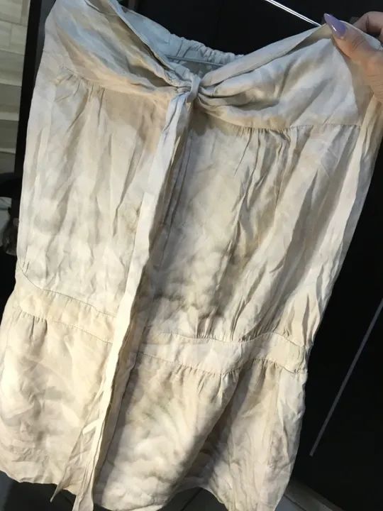 Vestido bege tomara que caia