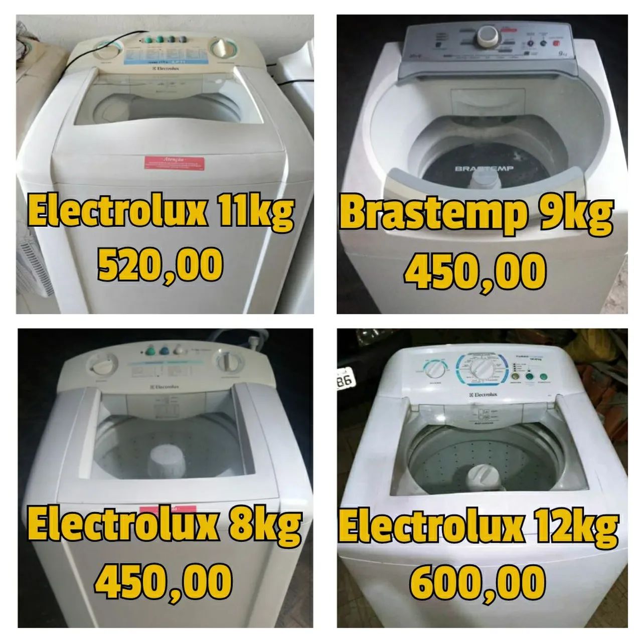 Máquinas Electrolux e Brastemp 110V ENTREGAMOS