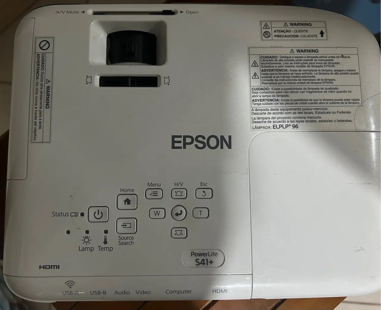 Projetor Epson com controle remoto e cabo -POWER LIFE S41+ ( utilizado 1 vez) - Foto 3