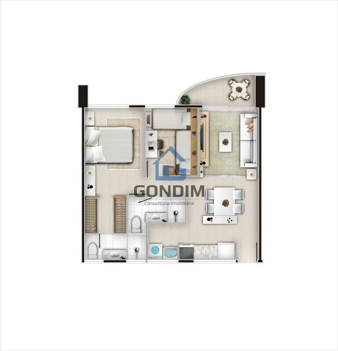 Edifício Cidade, apartamentos no bairro Centro (FOTOS DO APARTAMENTO DECORADO) - Foto 2
