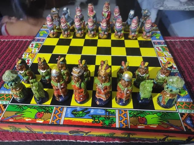 Xadrez artesanal peças em barro - Foto 2