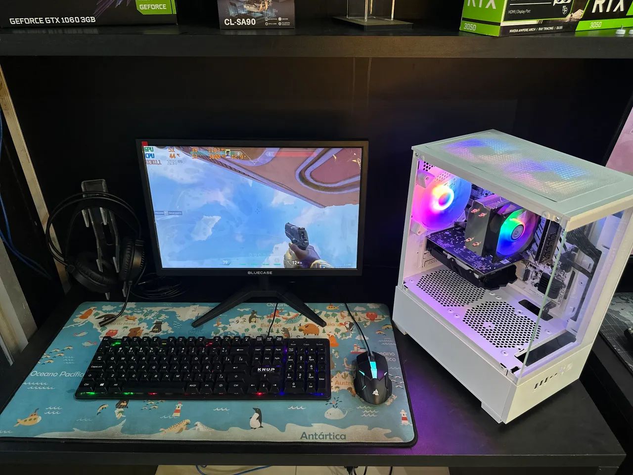 Pc Gamer Completo  Ryzen  5 1500+ RX550 + 16 ram+ ssD480 + MOnitor 19 poleg