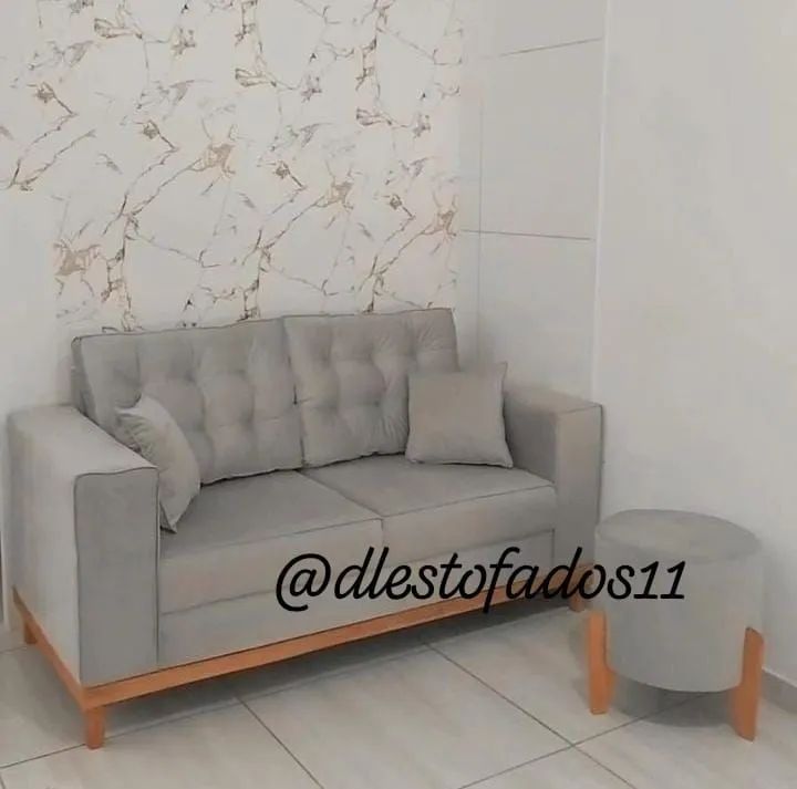 Sofá Retrô Bege - Novo - Perfeito para sua Sala! - Foto 2