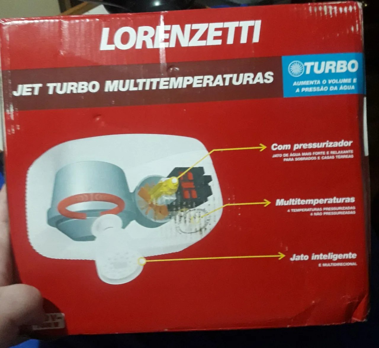 Chuveiro elétrico Lorenzetti Jet Turbo Multitemperaturas