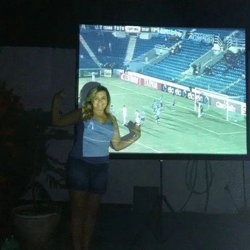 Telão e projetor e iluminação efeito