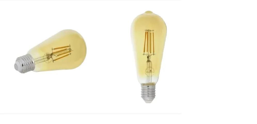 KIT C/ 5 Lampadas Filamento Led ST 64 - 4w - 2400k - Bivolt - Âmbar - Retrô - Marca: Gaya - Foto 6