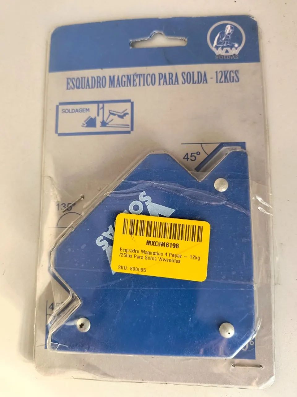 Esquadro Magnetico para Solda 12Kgs Soldagem WW Soldas