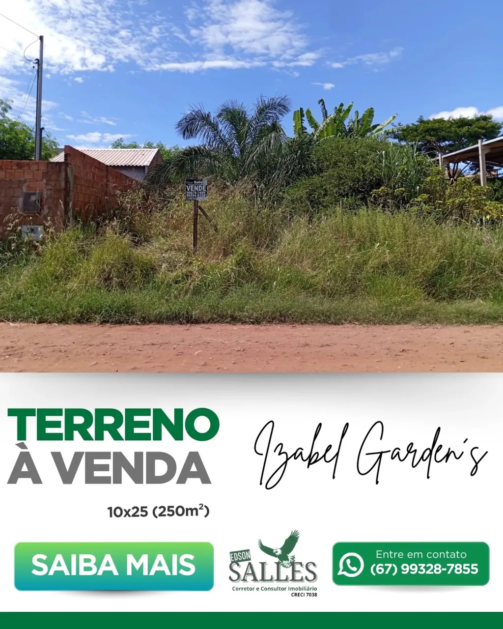 Terreno para venda com 250 metros quadrados em Parque Isabel Garden's - Campo Grande - MS