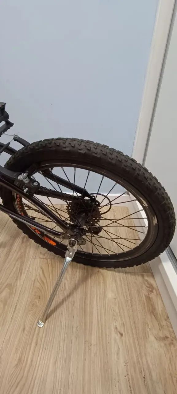 Bicicleta Aro 20 COLLI Full Suspension Laranja Neon  - Foto 4