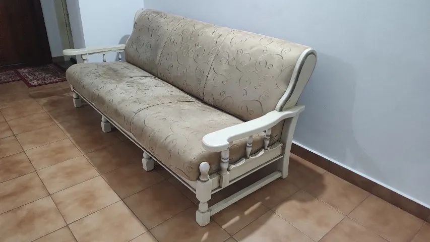 Sofá vintage 3 lugares com 2 poltronas - relíquia - Foto 5