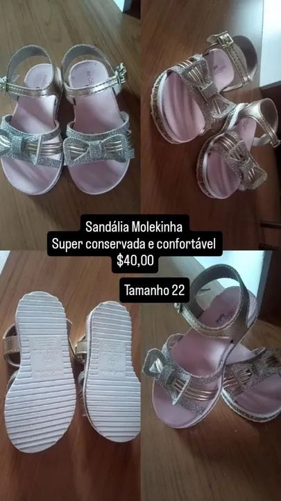 Sandália Molekinha Infantil Tamanho 22
