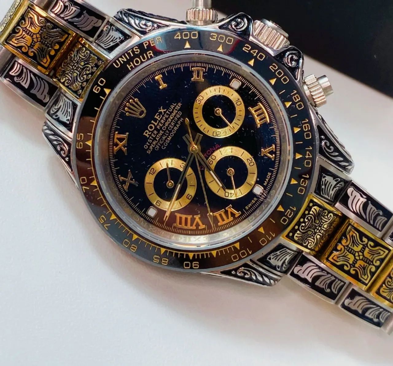 Relógio Elegante RLX Submariner Entalhado Luxo e Estilo em Cada Detalhe