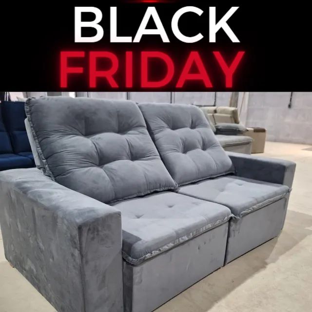 sofa retratil veludo 1,80m largura