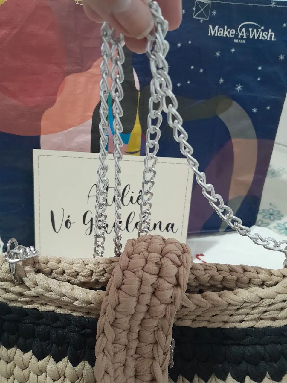 Linda Bolsa feita a mão  - Foto 4