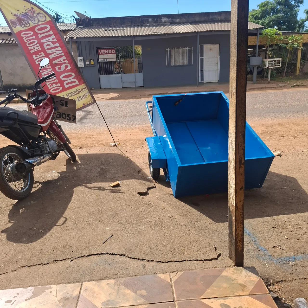 Carretinha Azul para Transporte