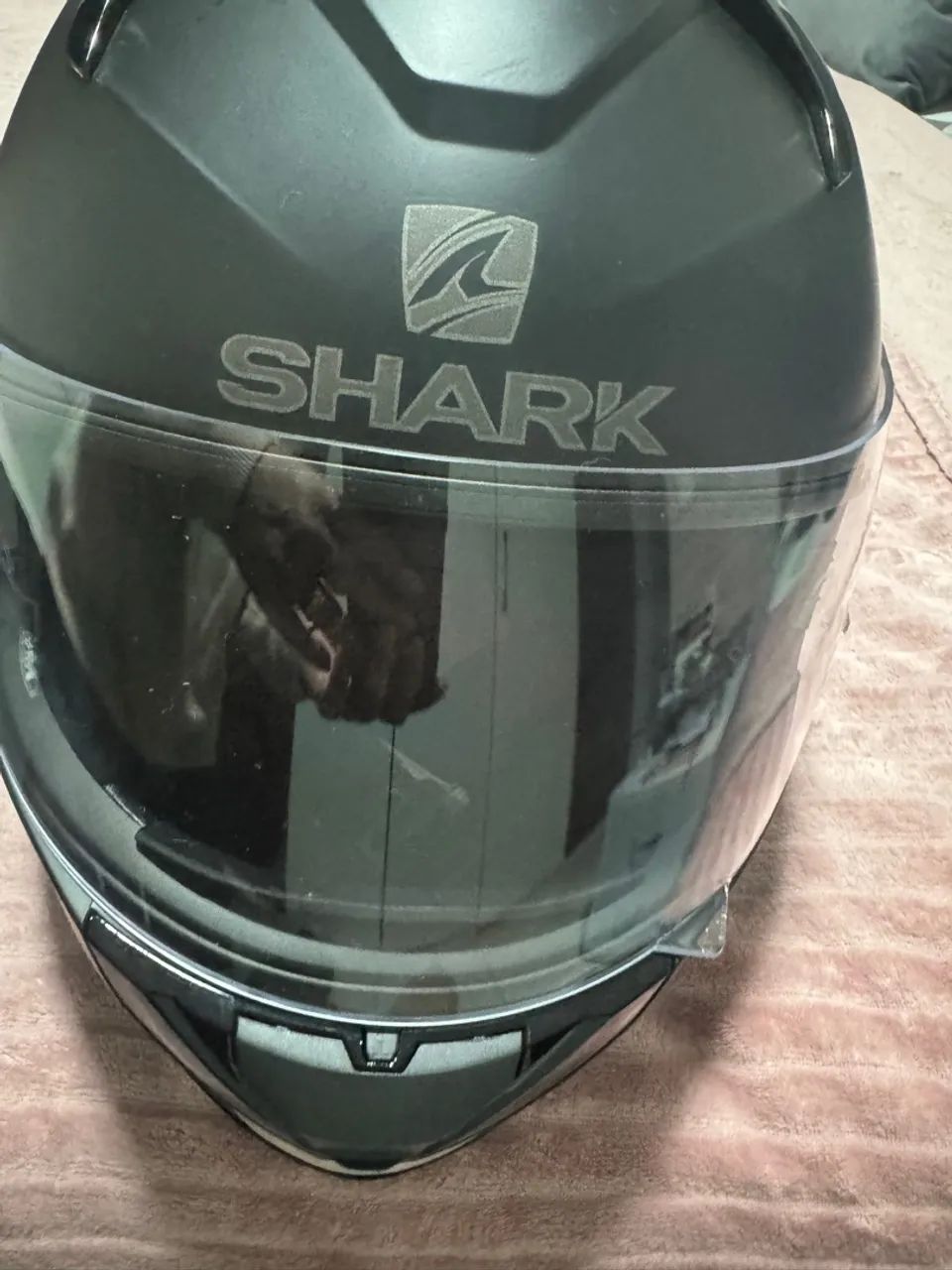 Capacete de Moto Shark Preto Fosco - Foto 2