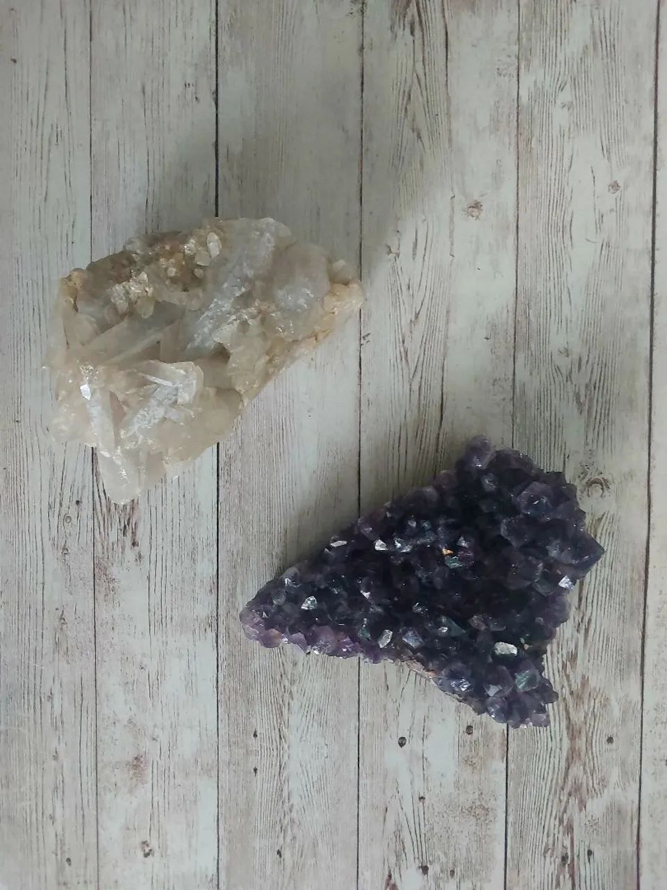 Kit Pedras Drusa Ametista e Cristal Translúcido - Energização e Decoração - Foto 2