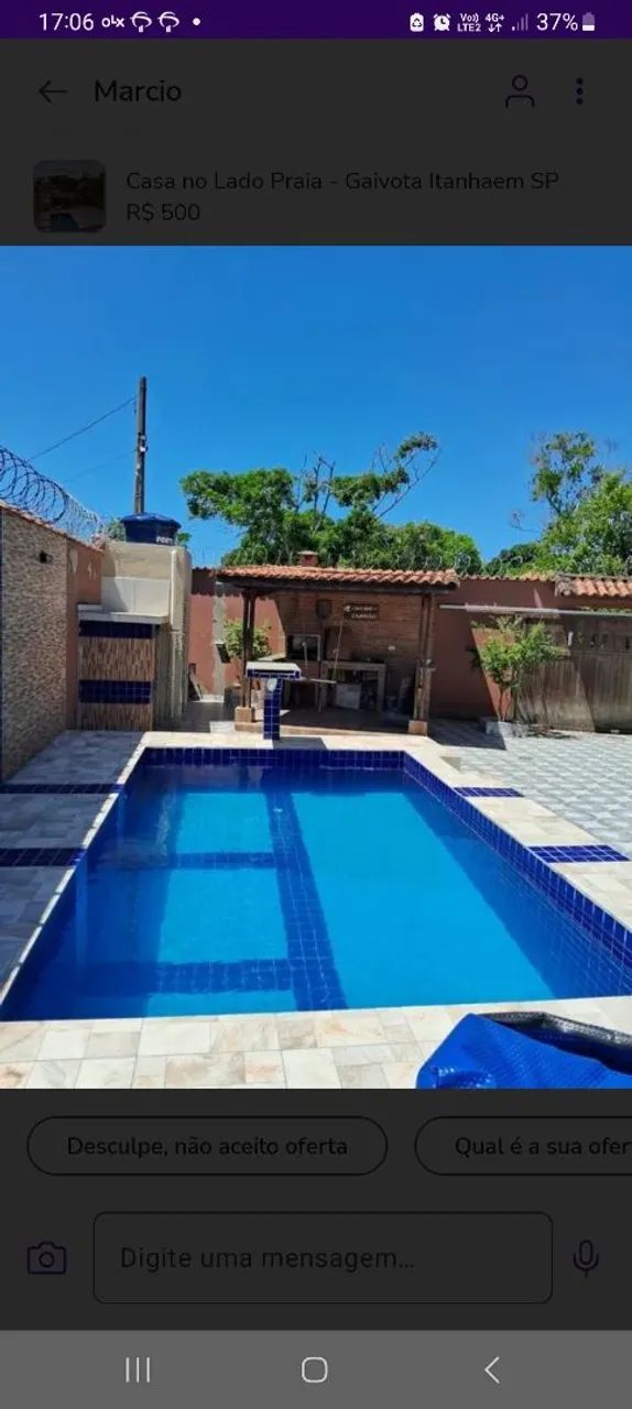 Disponível !! Casa na Praia do Balneário Gaivotas Itanhaem