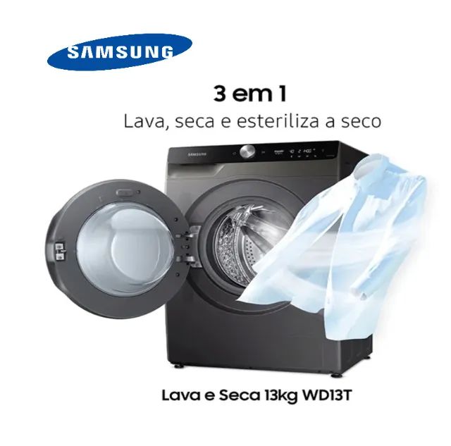 Samsung Lava e Seca 13kg WD13T EcoBubble - Nova Lacrada, Nota Fiscal e Garantia Oficial - Foto 2