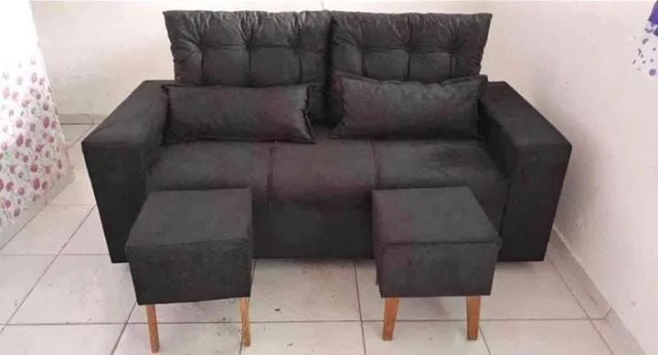 Sofá 3 lugares com almofadas - Foto 5
