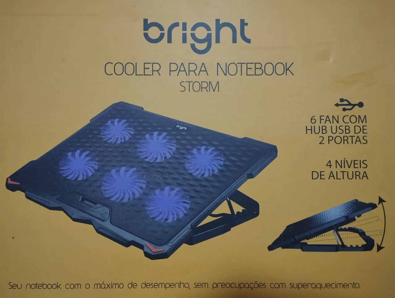 Cooler para Notebook Bright Storm 6 Fans USB Hub