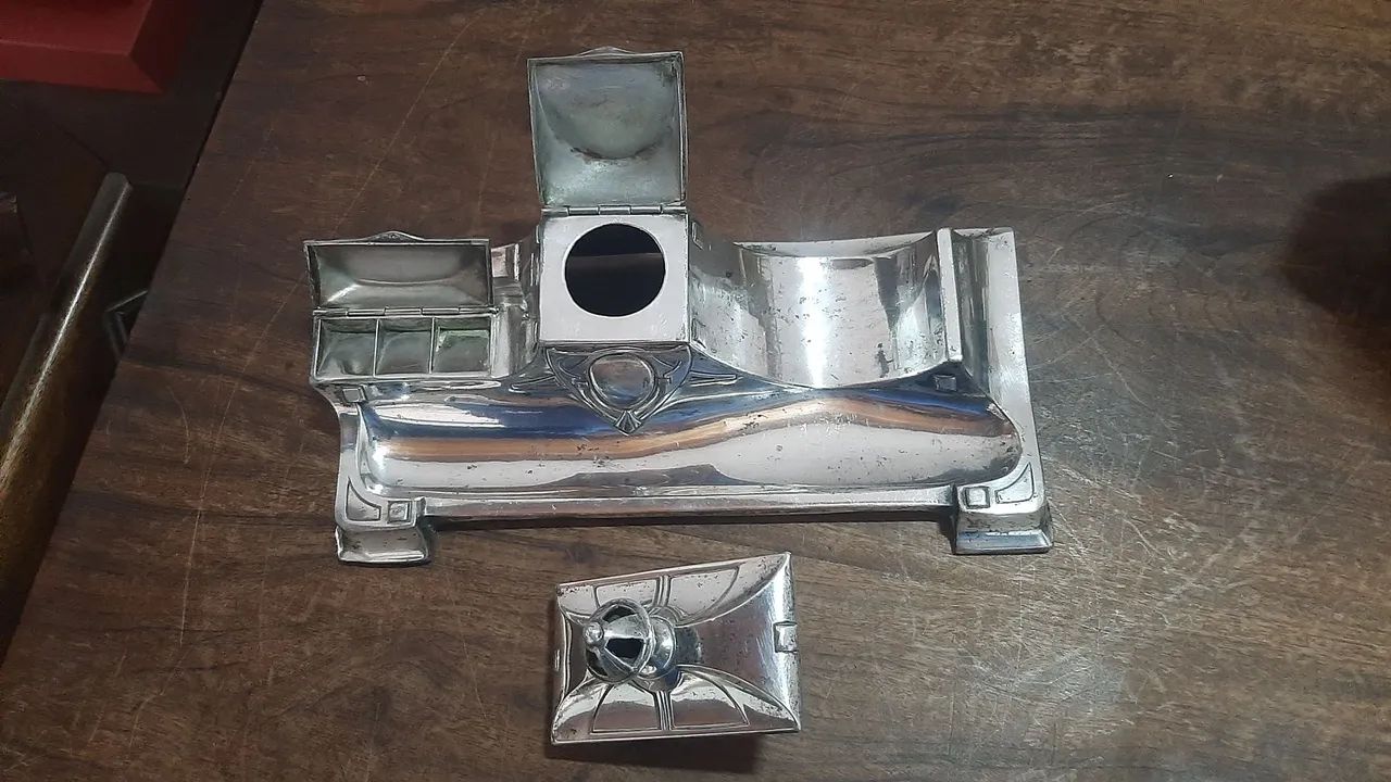 Tinteiro em Metal antigo - Foto 5
