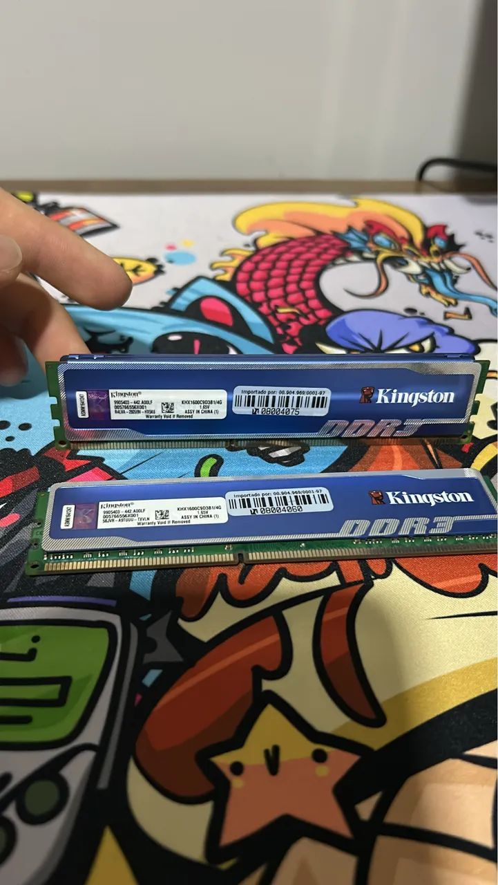 Kingston DDR3 RAM Memory 4GB 1600MHz64739357870978123