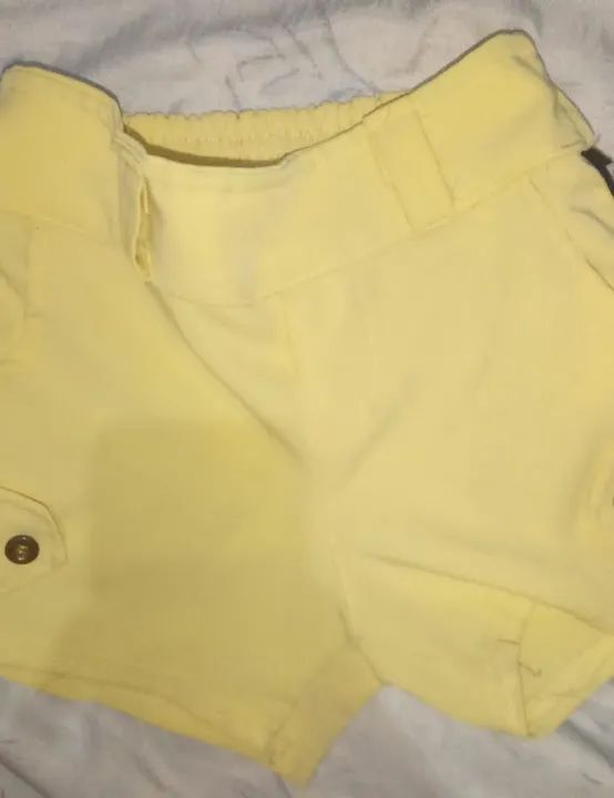 Shortinho Infantil Amarelo - Tamanho 3 anos - Foto 3