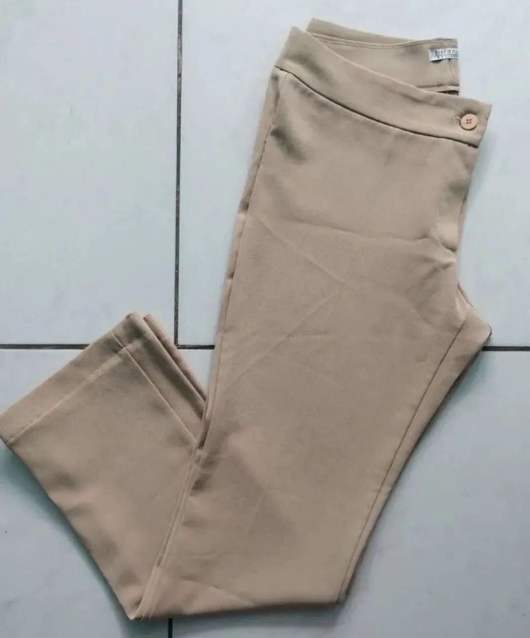 Calça em ALFAIATARIA creme tam.42