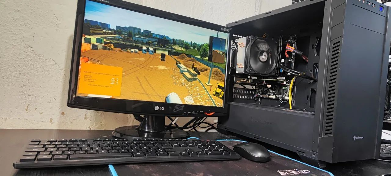C Gamer I5 Aircooler 8GB SSD/HD HD7000 Led 20" Teclado/Mouse Sem Fio Troco - Foto 2